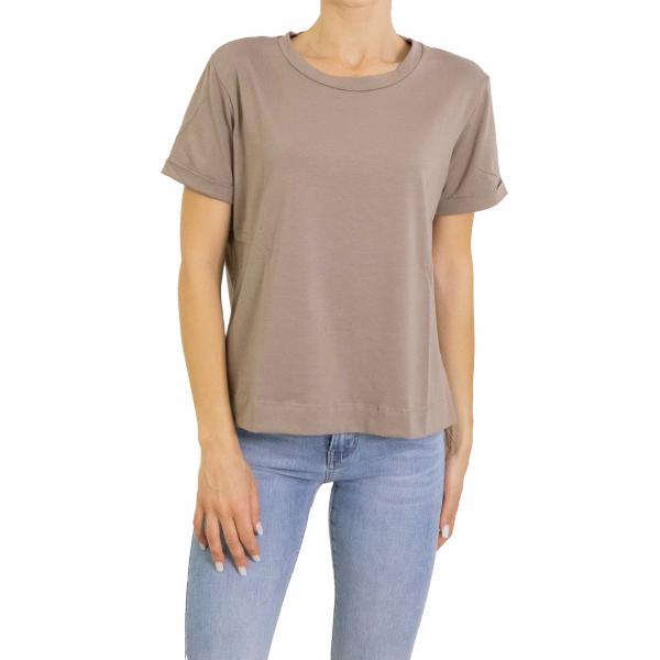 Maglia in cotone con scollo a scatoletta 